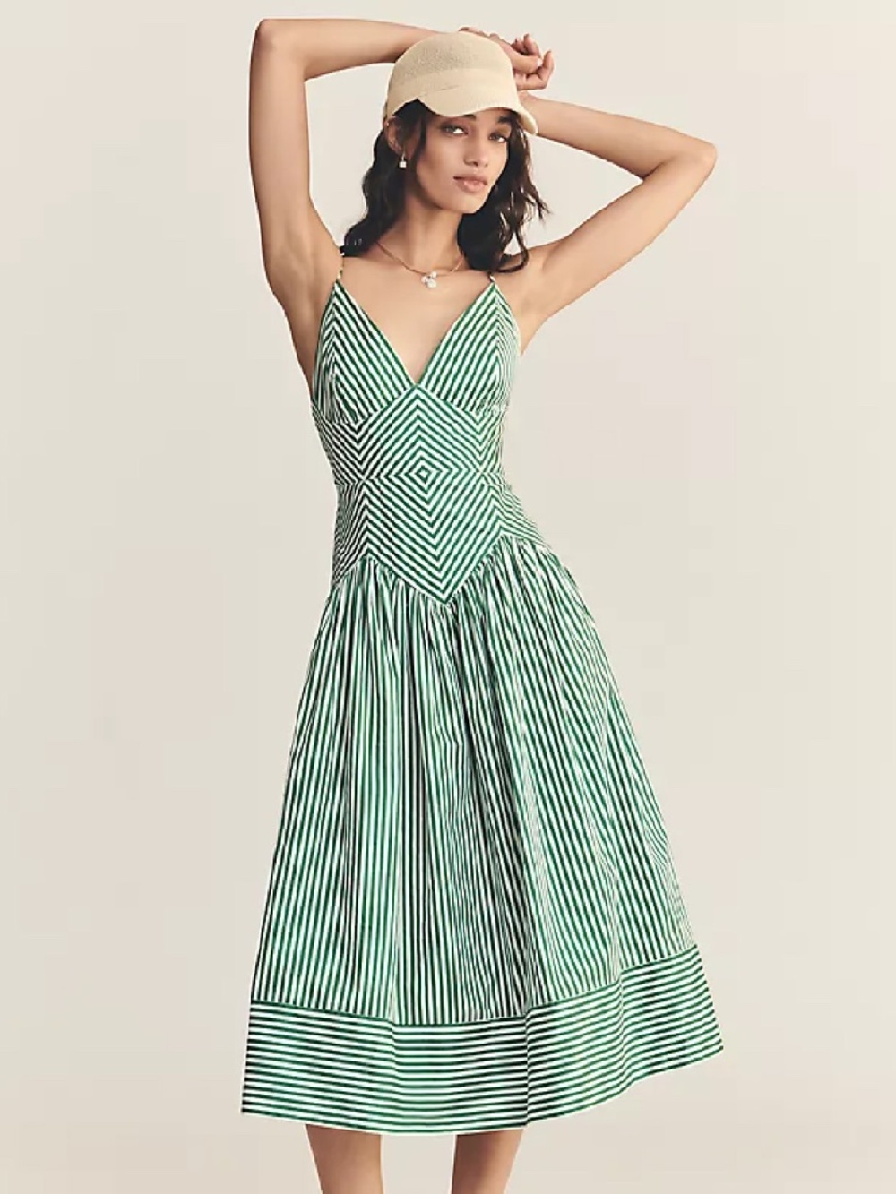 Sleeveless Bicolor Stripes Dress